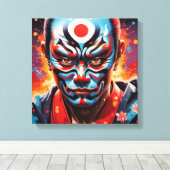 Kumadori Kabuki 4 Canvas Afdruk (Insitu (Houten vloer))