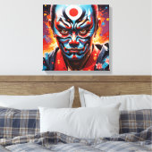 Kumadori Kabuki 4 Canvas Afdruk (Insitu (Slaapkamer))