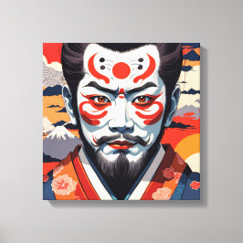Kumadori Kabuki 5 Canvas Afdruk
