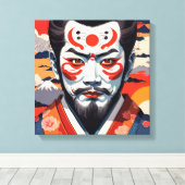 Kumadori Kabuki 5 Canvas Afdruk (Insitu (Houten vloer))