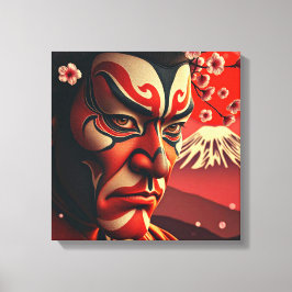 Kumadori Kabuki Canvas Afdruk