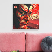 Kumadori Kabuki Canvas Afdruk (Insitu (Woonkamer))