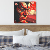 Kumadori Kabuki Canvas Afdruk (Insitu (Slaapkamer))