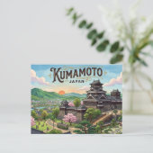 Kumamoto ansichtkaart briefkaart (Staand voorkant)