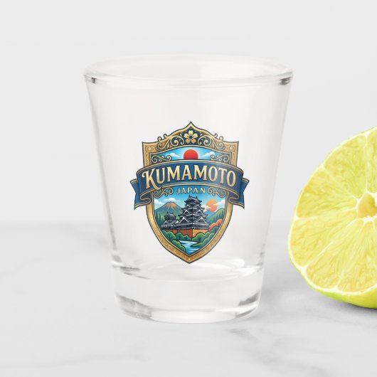 Kumamoto Japan Shot Glas (Voorkant)