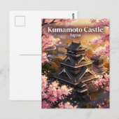 Kumamoto Kasteel Japan Briefkaart (Voorkant / Achterkant)