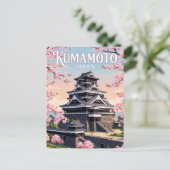 Kumamoto Kasteel Japan Briefkaart (Staand voorkant)