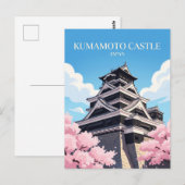 Kumamoto Kasteel Japan Briefkaart (Voorkant / Achterkant)