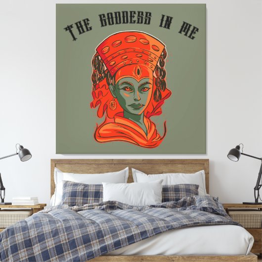 Kumari - De godin in mij Canvas Afdruk (Insitu (Slaapkamer))