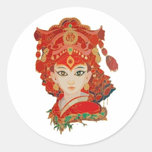 Kumari Ronde Sticker (Voorkant)