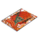 Kumari, vrouwengezicht notitieboek (Linkerzijde)