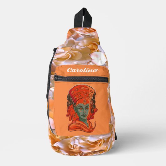 Kumari, vrouwengezicht sling bag (Voorkant)