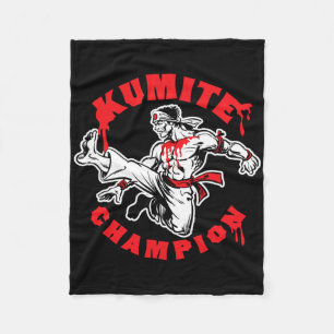 Kumite-kampioen Blood Sports Karate Kung Fu Kick Fleece Deken