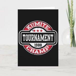 Kumite Kampioen Martial Arts Kung Fu Karate Biosco Kaart