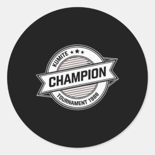 Kumite Kampioen Martial Arts Kung Fu Karate Biosco Ronde Sticker