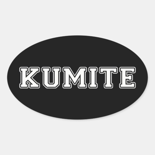 Kumite Ovale Sticker (Voorkant)