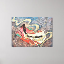  Kumoi-ji: Celestial Journey of the Heian Princess Canvas Afdruk