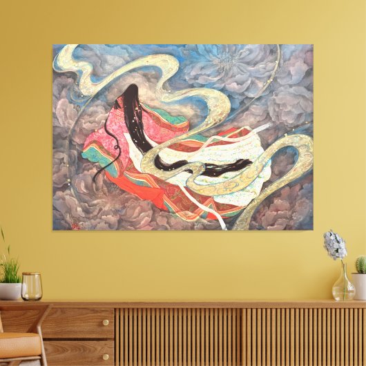 Kumoi-ji: Celestial Journey of the Heian Princess Canvas Afdruk (Insitu (Woonkamer))