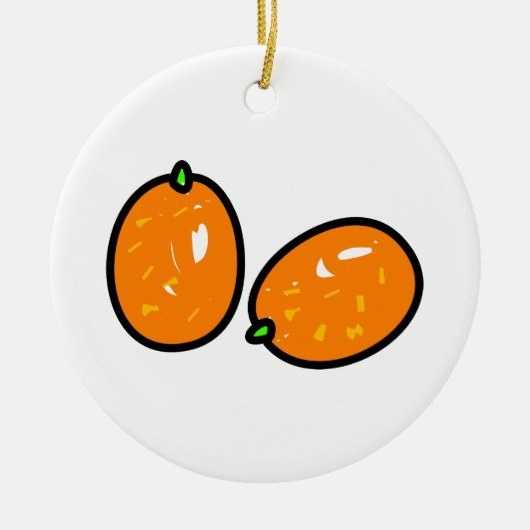 Kumquat Keramisch Ornament (Voorkant)