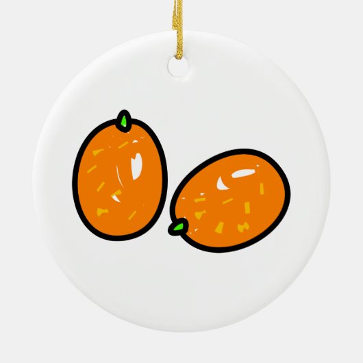 Kumquat Keramisch Ornament (Achterkant)