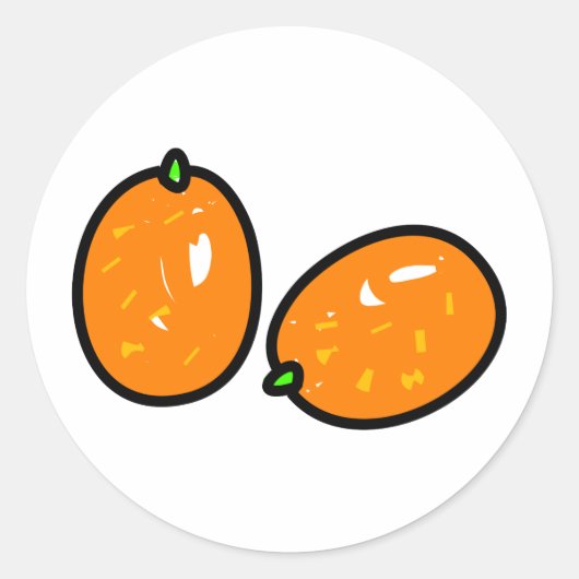 Kumquat Ronde Sticker (Voorkant)