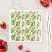 Kumquat Tropical Summer Fruit Pattern on Mint Servet (Insitu)