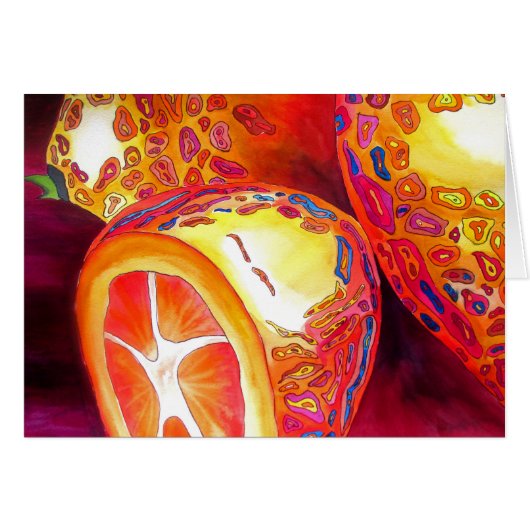 Kumquats sinaasappel citrus waterverf vruchtenkuns (Voorkant Horizontaal)