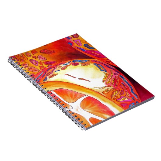 Kumquats sinaasappel citrus waterverf vruchtenkuns notitieboek (Rechterzijde)