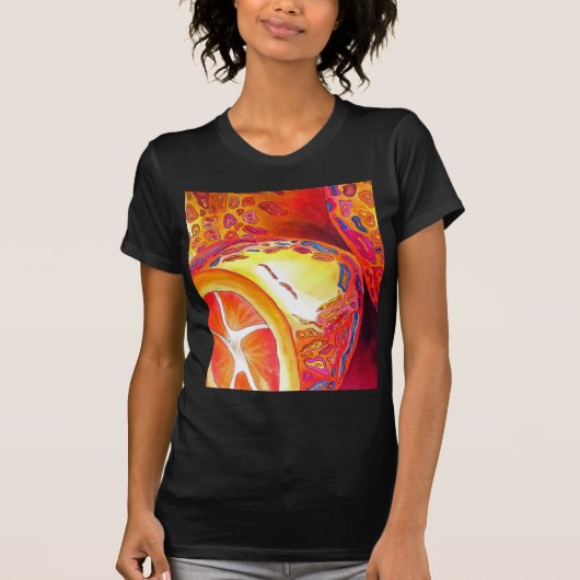 Kumquats sinaasappel citrus waterverf vruchtenkuns t-shirt (Voorkant)