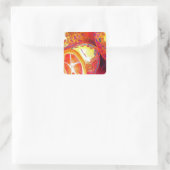 Kumquats sinaasappel citrus waterverf vruchtenkuns vierkante sticker (Tas)
