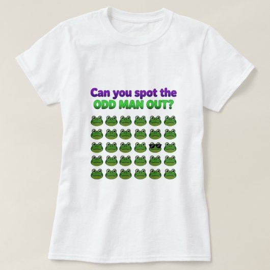 Kun je de buitenstaander spotten funny T-Shirt (Design voorkant)