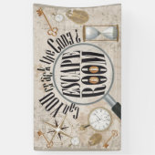 Kun je de code kraken? Escape Room Game Party Spandoek (Verticaal)