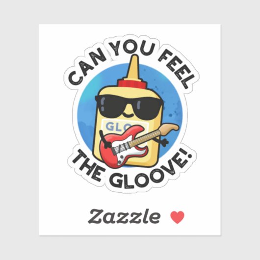 Kun je de handschoen grappige lijmpun voelen sticker (Vel)