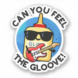 Kun je de handschoen grappige lijmpun voelen sticker