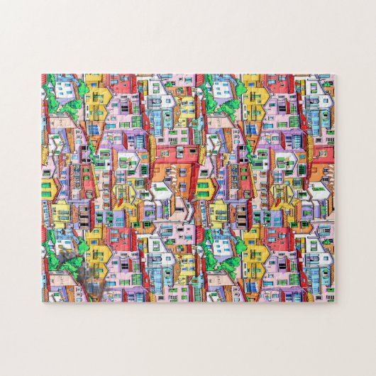 Kun je de kat vinden? legpuzzel (Horizontaal)