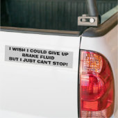 Kun je de remvloeistof niet opgeven? bumpersticker (Op Truck)