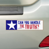 Kun je de waarheid aanpakken? bumpersticker (Op auto)