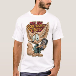 Kun je die grappige Fennek Vos Borduurwerk screens T-shirt