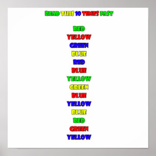 Kun je dit 10 keer snel lezen? poster