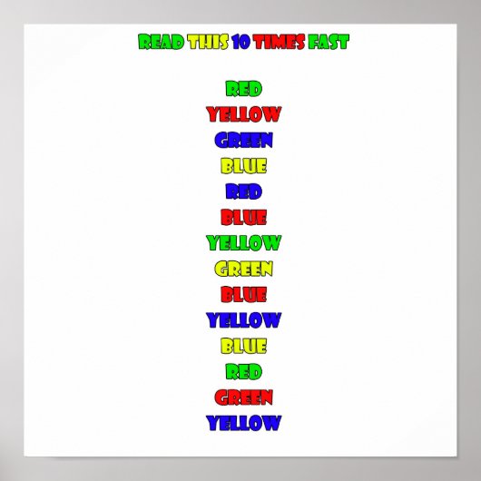 Kun je dit 10 keer snel lezen? poster (Voorkant)