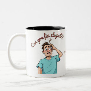 Kun je domheid repareren? Ik ben een verpleegster Tweekleurige Koffiemok