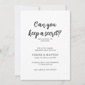 Kun je een geheim bewaren? | verrassingsverlovings kaart (Voorkant)