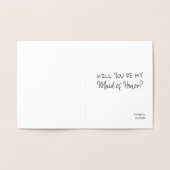 Kun je er grappig bruidsmeisje of bruidsmeisje zij folie kaarten (Binnen)