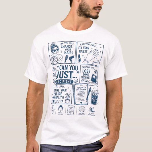 Kun je gewoon... ontvanger t-shirt (Voorkant)