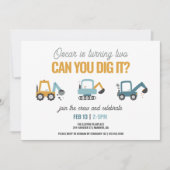 Kun je het graven Digger verjaardagsfeestje Kaart (Voorkant)