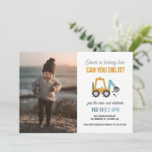 Kun je het graven Digger verjaardagsfeestje Kaart (Staand voorkant)