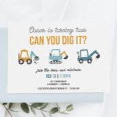 Kun je het graven Digger verjaardagsfeestje Kaart
