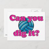 Kun je het graven? Volleybal! Briefkaart (Voorkant / Achterkant)