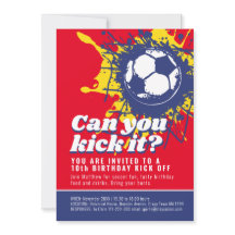 Kun je het rode voetbal football verjaardagsfeestj