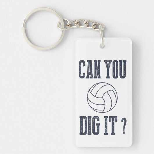 Kun Je Het Uitgraven Volleybal Sleutelhanger (Voorkant)